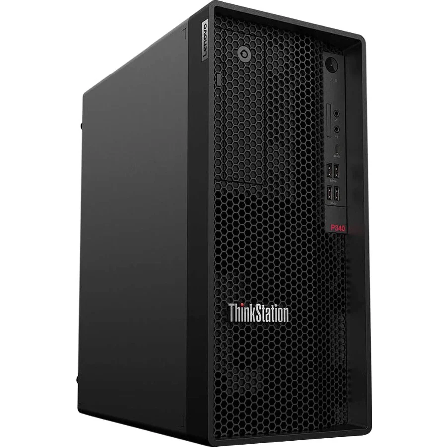 Lenovo ThinkStation P340 30DH000NCA Workstation - 1 x Intel Hexa-core (6 Core) i5-10500 3.10 GHz - 16 GB DDR4 SDRAM RAM - 512 GB SSD - Tower - Raven Black - Windows 10 Pro 64-bit - DVD-Writer - French Keyboard - Ethernet