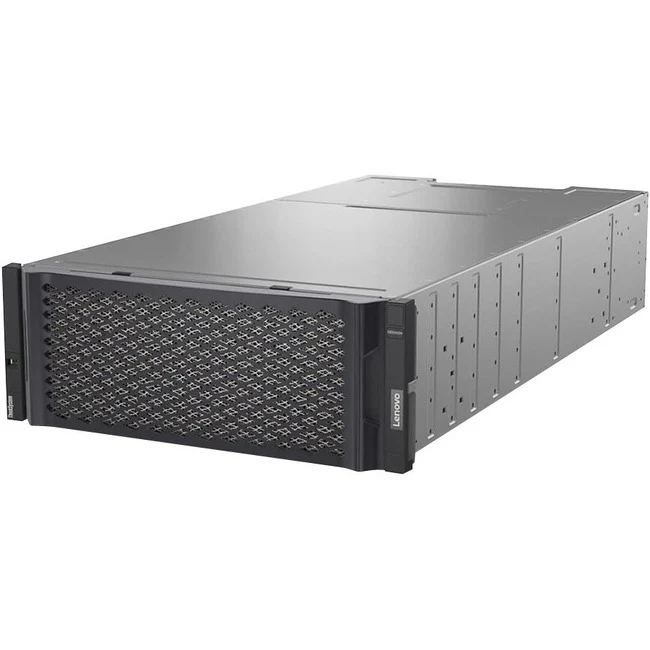 Lenovo ThinkSystem DE4000H DAS/SAN Storage System - 60 x HDD Supported - 60 x SSD Supported - 2 x Serial Attached SCSI (SAS) Controller - RAID Supported - 0, 1, 3, 5, 6, 10 RAID Levels - 60 x Total Bays - 60 x 3.5" Bay - Gigabit Ethernet - 2 USB Port(s) -