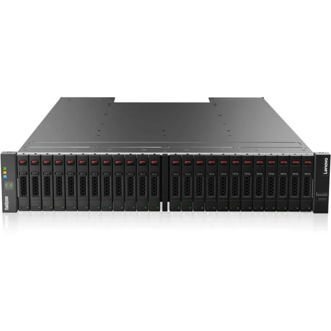 Lenovo ThinkSystem DS4200 SFF FC/iSCSI Dual Controller Unit (US English Documentation) - 24 x HDD Supported - 24 x SSD Supported - 2 x 12Gb/s SAS Controller - RAID Supported - 0, 1, 5, 6, 10 RAID Levels - 24 x Total Bays - 24 x 2.5" Bay - 10 Gigabit Ether