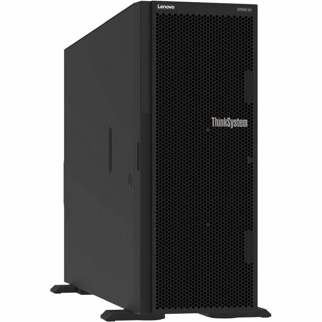 Lenovo ThinkSystem ST650 V3 7D7A1005NA 4U Tower Server - 1 x Intel Xeon Silver 4416+ 2 GHz - 32 GB RAM - Serial ATA, 12Gb/s SAS Controller - Intel C741 Chip - 2 Processor Support - 4 TB RAM Support - Up to 16 MB Graphic Card - 10 Gigabit Ethernet - 8 x SF