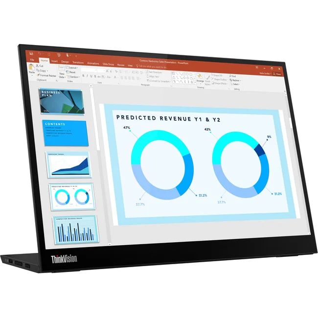 Lenovo ThinkVision M14d 14" Class LCD Monitor - 16:10 - Raven Black - 14" Viewable - In-plane Switching (IPS) Technology - WLED Backlight - 16.7 Million Colors - 375 Nit - 6 ms - 60 Hz Refresh Rate - USB Hub