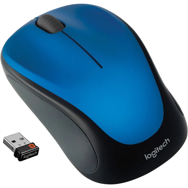 Logitech M317 Wireless Mouse, 2.4 GHz with USB Unifying Receiver, 1000 DPI Optical Tracking, 12 Month Battery, Compatible with PC, Mac, Laptop, Chromebook (Steel Blue) - Optical - Wireless - Radio Frequency - 2.40 GHz - Steel Blue - USB 2.0 - 1000 dpi - S