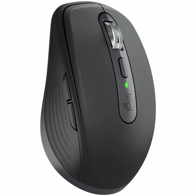 Logitech MX Anywhere 3S for Business - Wireless Mouse - Darkfield - Wireless - Bluetooth - Rechargeable - Graphite - USB Type C - 8000 dpi - 6 Button(s) - 4 Programmable Button(s)