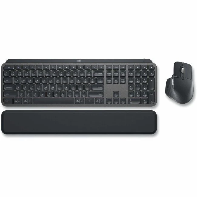 Logitech MX Keys Combo for Business Keyboard & Mouse - USB Wireless Bluetooth Keyboard - USB Wireless Bluetooth Mouse - Darkfield - 8000 dpi - Right-handed - Compatible with PC, Mac