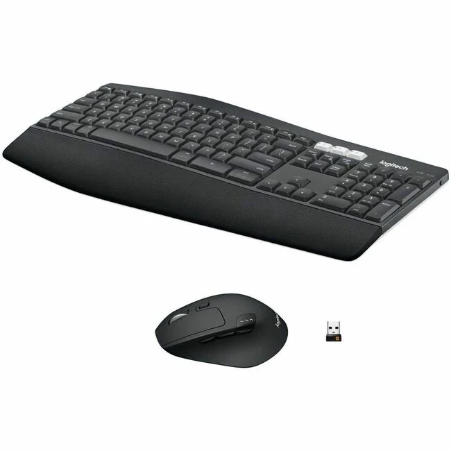 Logitech&reg; MK850 Performance Wireless Keyboard and Mouse Combo - USB Wireless Bluetooth/RF Keyboard - USB Wireless Bluetooth/RF Mouse - Optical - 1000 dpi - 8 Button - Scroll Wheel - AAA, AA - Compatible with Desktop Computer, Smartphone, Notebook, Tab