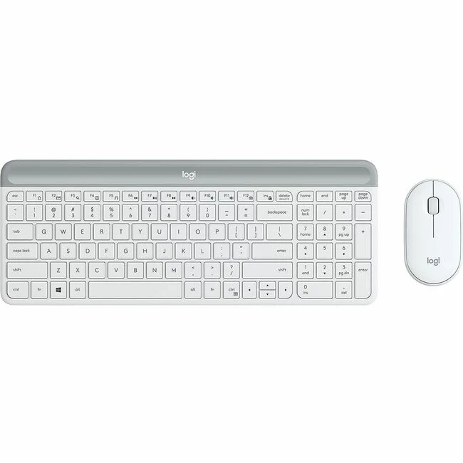 Logitech Slim Wireless Keyboard and Mouse Combo MK470 - USB Wireless RF - USB Wireless RF - Optical - 1000 dpi - 3 Button - Scroll Wheel - Symmetrical - AAA, AA - Compatible with Desktop Computer, Notebook for Windows