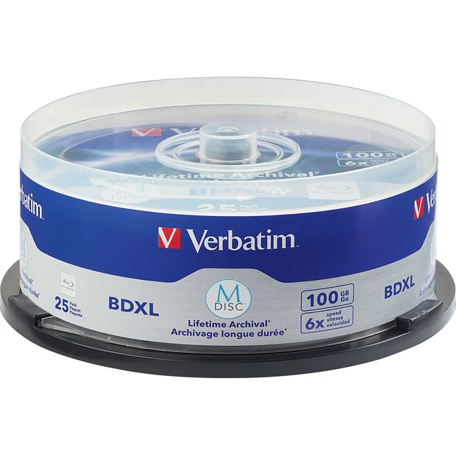 M DISC BDXL 100GB 6X with Branded Surface - 25pk Spindle - 25pk Spindle