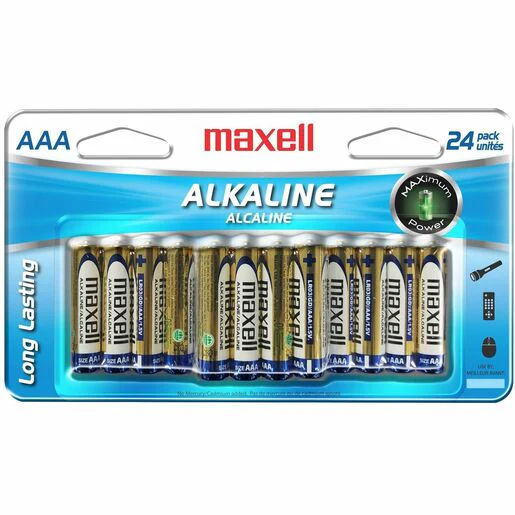 Maxell LR03 723474 Battery - For Flashlight, Tool, Toy, Smoke Alarm - AAA - 24 / Pack