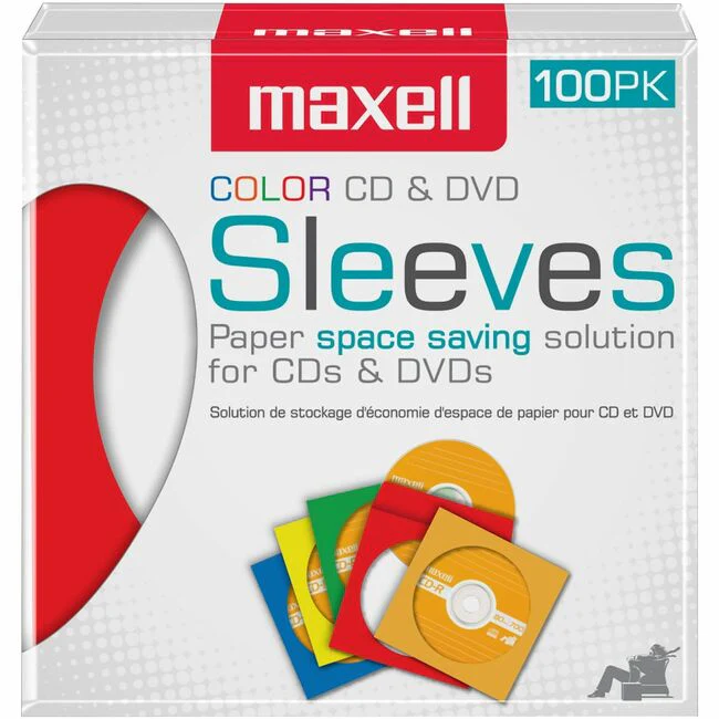 Maxell Multi-Color CD & DVD Sleeve