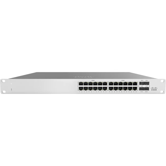 Meraki MS120-24P Ethernet Switch - 24 Ports - Manageable - Gigabit Ethernet - 10/100/1000Base-T - 2 Layer Supported - Modular - 4 SFP Slots - 425 W Power Consumption - Twisted Pair, Optical Fiber - 1U High - Rack-mountable, Desktop - Lifetime Limited Warr