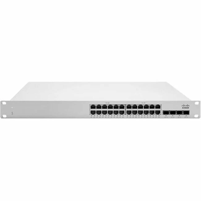Meraki MS210-24-HW Ethernet Switch - 24 Ports - Manageable - 3 Layer Supported - Modular - 4 SFP Slots - 24 W Power Consumption - Twisted Pair, Optical Fiber - 1U High - Rack-mountable, Desktop - Lifetime Limited Warranty