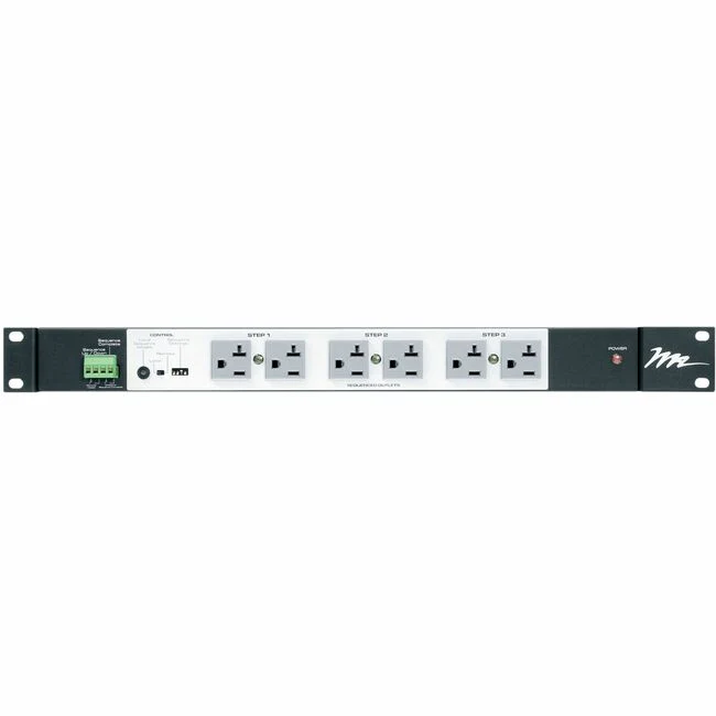 Middle Atlantic Multi-mount Rackmount Power, 16 Outlet, 20A, 3-Step Sequencing - NEMA 5-20P - 16 x NEMA L5-20R - 120 V AC - 1U - Horizontal/Vertical - Rack-mountable