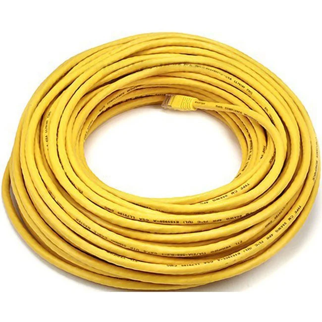 Monoprice Cat6 24AWG UTP Ethernet Network Patch Cable, 100ft Yellow