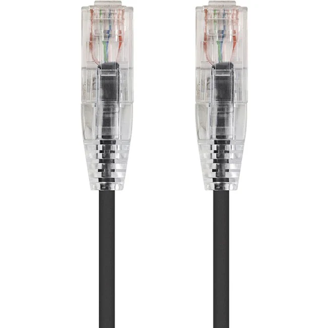 Monoprice SlimRun Cat6 28AWG UTP Ethernet Network Cable, 14ft Black