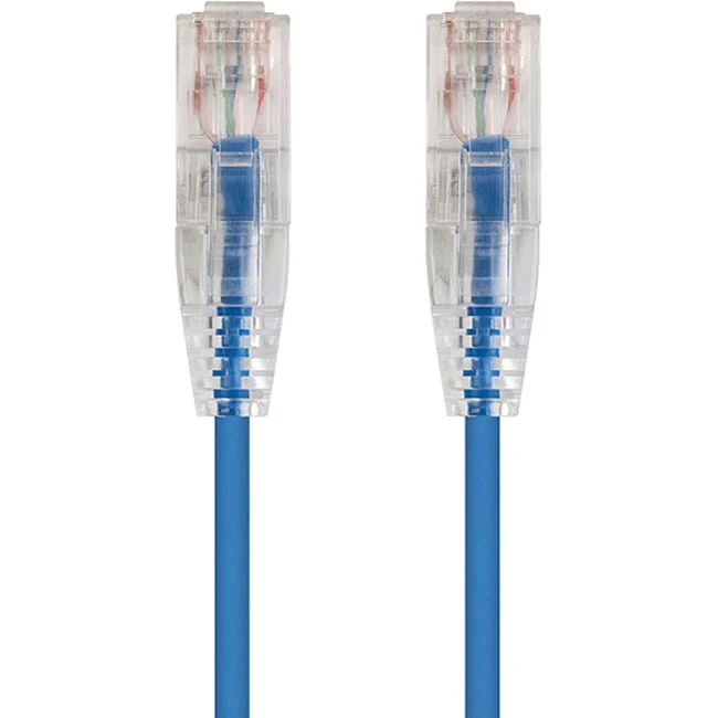 Monoprice SlimRun Cat6 28AWG UTP Ethernet Network Cable, 5ft Blue