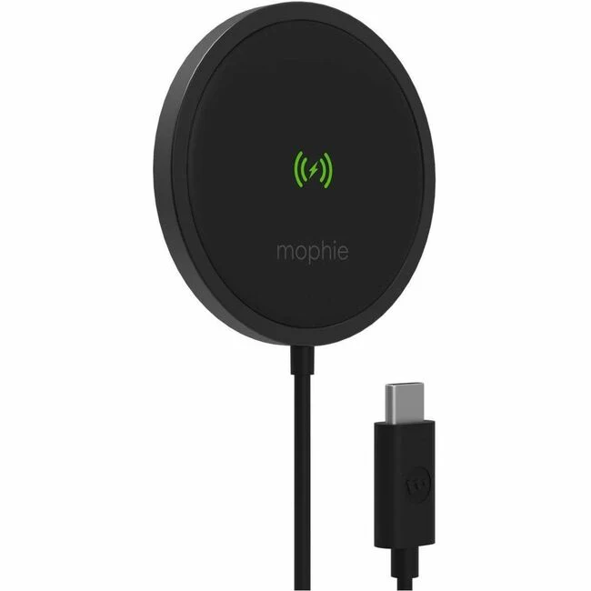 mophie snap+ Induction Charger - For iPhone, Smartphone, Qi-enabled Device - Input connectors: USBProprietary Battery Size - Magnetic, MagSafe Technology