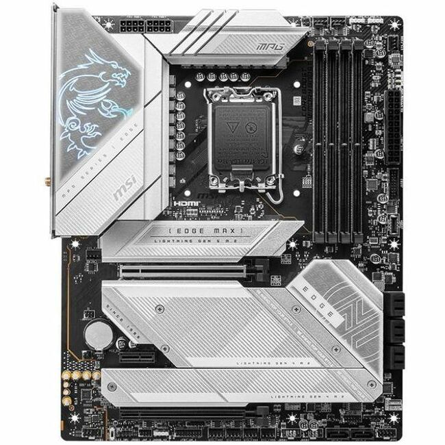 MSI MPG MPG Z790 EDGE TI MAX WIFI Gaming Desktop Motherboard - Intel Z790 Chipset - Socket LGA-1700 - ATX - Core, Pentium Gold, Celeron Processor Supported - 192 GB DDR5 SDRAM Maximum RAM - DIMM, UDIMM - 4 x Memory Slots - Gigabit Ethernet - IEEE 802.11 a