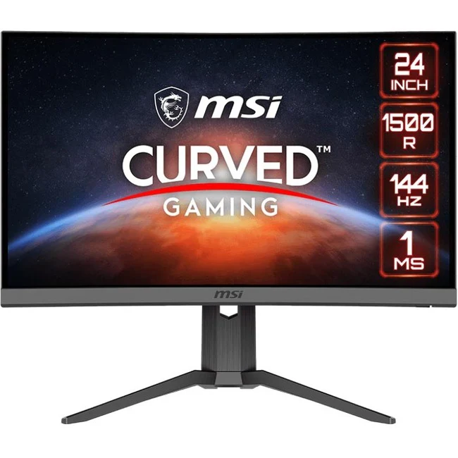 MSI Optix G24C6P 24" Class Full HD Curved Screen Gaming LCD Monitor - 16:9 - 24" Viewable - Vertical Alignment (VA) - LED Backlight - 1920 x 1080 - 16.7 Million Colors - FreeSync - 250 Nit - 1 ms - 144 Hz Refresh Rate - HDMI - DisplayPort