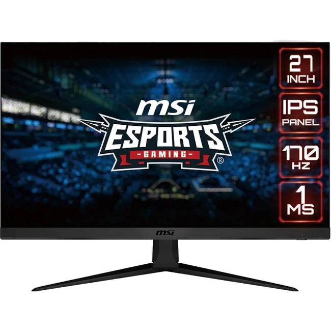 MSI Optix G2712 27" Class Full HD Gaming LCD Monitor - 16:9 - Metallic Black - 27" Viewable - In-plane Switching (IPS) Technology - LED Backlight - 1920 x 1080 - 16.7 Million Colors - FreeSync - 250 Nit - 1 ms - 170 Hz Refresh Rate - HDMI - DisplayPort