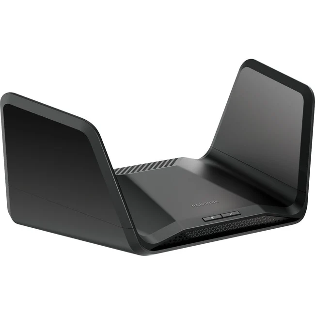Netgear Nighthawk RAXE300 Wi-Fi 6E IEEE 802.11 a/b/g/n/ac/ax Ethernet Wireless Router - Tri Band - 2.40 GHz ISM Band - 5 GHz UNII Band - 6 x Antenna(6 x Internal) - 998.40 MB/s Wireless Speed - 5 x Network Port - 1 x Broadband Port - USB - 2.5 Gigabit Eth