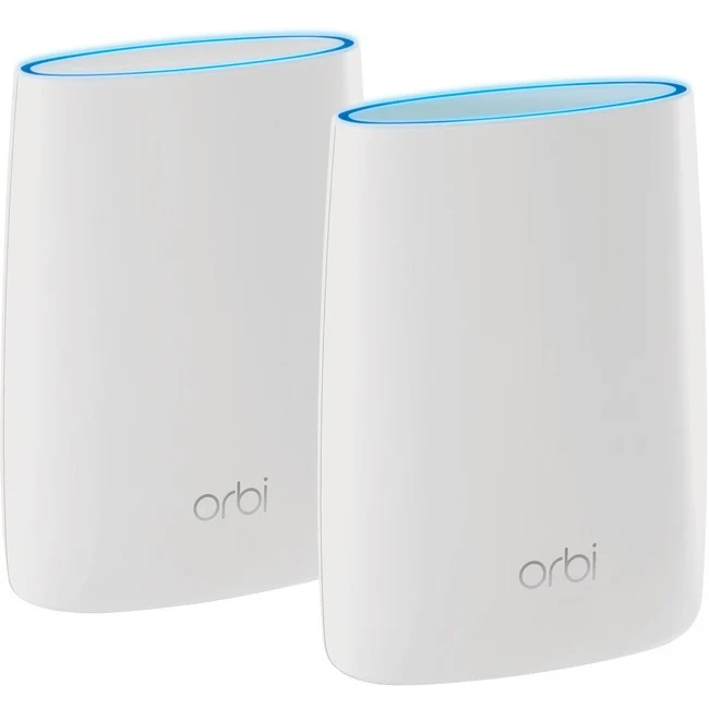 Netgear Orbi RBK50 Wi-Fi 5 IEEE 802.11ac Ethernet Wireless Router - 2.40 GHz ISM Band - 5 GHz UNII Band - 6 x Antenna(6 x Internal) - 375 MB/s Wireless Speed - 3 x Network Port - 1 x Broadband Port - USB - Gigabit Ethernet - Desktop