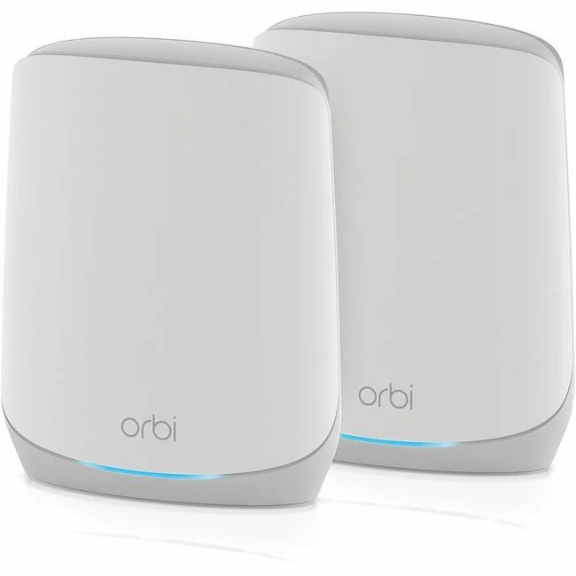 Netgear Orbi RBK762S Wi-Fi 6 IEEE 802.11 a/b/g/n/ac/ax Wireless Router - Tri Band - 2.40 GHz ISM Band - 5 GHz UNII Band - 4 x Antenna(4 x Internal) - 691.20 MB/s Wireless Speed - 3 x Network Port - 1 x Broadband Port - Gigabit Ethernet