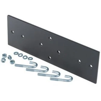 Ortronics Junction Plate, 3'' Uprights, Black, 12'' to 18'' Wide Runway