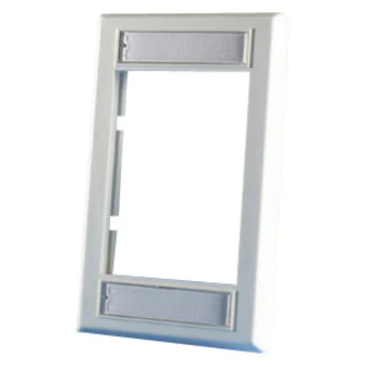 Ortronics Series II Faceplate, Low Profile (Single Gang), .5" Deep, Fog White