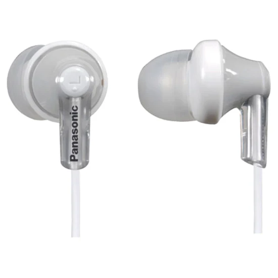 Panasonic RP-HJE120-S Earphone - Stereo - White - Wired - 16 Ohm - 20 Hz 20 kHz - Earbud - Binaural - Open - 3.60 ft Cable
