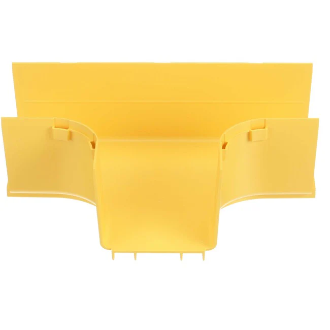 Panduit FiberRunner&reg; Horizontal Tee, 90&deg;, 4x4, Yellow