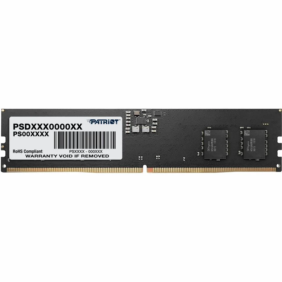 Patriot Memory Signature Series DDR5 32GB (1 x 32GB) 4800MHz UDIMM Single Module - 32 GB (1 x 32GB) - DDR5-4800/PC5-38400 DDR5 SDRAM - 4800 MHz Dual-rank Memory - CL40 - 1.10 V - On-die ECC - Unbuffered, Unregistered - 288-pin - DIMM