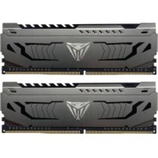 Patriot Memory Viper Steel DDR4 8GB (2 x 4GB) 3200MHz Kit - For Computer - 8 GB (2 x 4GB) - DDR4-3200/PC4-25600 DDR4 SDRAM - 3200 MHz - CL16 - 1.35 V - Retail - Non-ECC - Unbuffered, Unregistered - 288-pin - DIMM - Lifetime Warranty