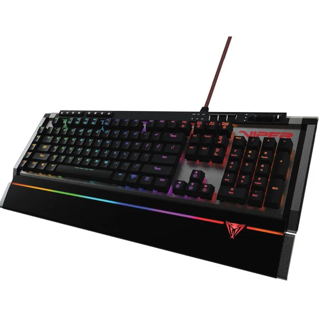 Patriot Memory Viper V770 Mechanical RGB Keyboard - Cable Connectivity - USB Interface - 109 Key Multimedia, Volume Control, Macro Hot Key(s) - English (US) - Computer - Mac, Windows, PC - Mechanical Keyswitch - Black