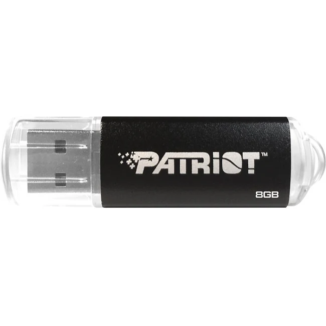 Patriot Memory Xporter Pulse USB 2.0 Flash Drive - 8 GB - USB 2.0 - Black - 2 Year Warranty