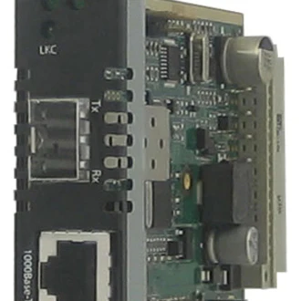 Perle C-1000-SFP Gigabit Ethernet Managed Media Converter - 1 x Network (RJ-45) - 10/100/1000Base-T - 1 x Expansion Slots - 1 x SFP Slots - Internal
