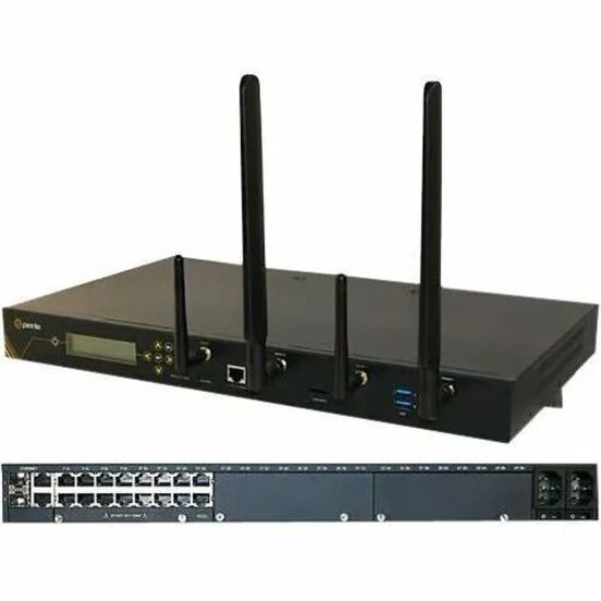 Perle IOLAN SCG18 S-LAW Console Server - 1000 MB - Twisted Pair, Optical Fiber - 2 Total Expansion Slot(s) - 2 x Network (RJ-45) - 3 x USB - 16 x Serial Port - 10/100/1000Base-T, 1000Base-X - Gigabit Ethernet - IEEE 802.11a/b/g/n - Wireless LAN - ISM Band