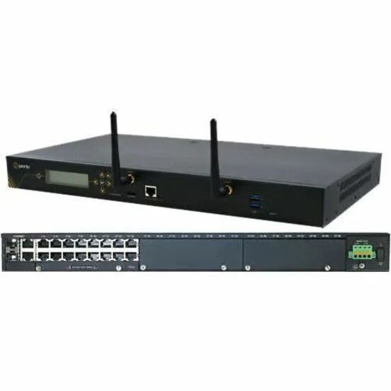Perle IOLAN SCG18 S-WD Console Server - 1000 MB - Twisted Pair, Optical Fiber - 2 Total Expansion Slot(s) - 2 x Network (RJ-45) - 3 x USB - 16 x Serial Port - 10/100/1000Base-T, 1000Base-X - Gigabit Ethernet - IEEE 802.11a/b/g/n - Wireless LAN - ISM Band