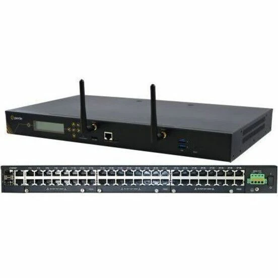 Perle IOLAN SCG50 S-WD Console Server - 1000 MB - Twisted Pair, Optical Fiber - 2 Total Expansion Slot(s) - 2 x Network (RJ-45) - 3 x USB - 48 x Serial Port - 10/100/1000Base-T, 1000Base-X - Gigabit Ethernet - IEEE 802.11a/b/g/n - Wireless LAN - ISM Band