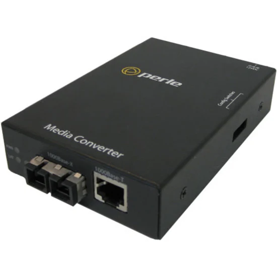Perle S-1000-M2SC2 Media Converter - 1 x Network (RJ-45) - 1 x SC Ports - 1000Base-LX, 10/100/1000Base-T - 1.24 Mile - Rail-mountable, Rack-mountable, Wall Mountable