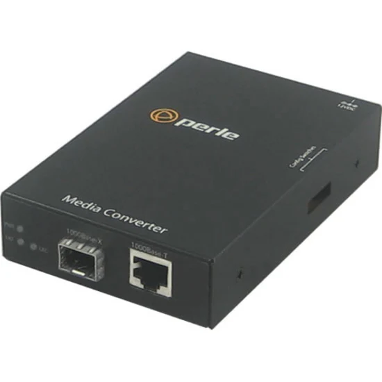 Perle S-1000-SFP Gigabit Ethernet Managed Media Converter - 1 x Network (RJ-45) - 10/100/1000Base-T - 1 x Expansion Slots - 1 x SFP Slots - External