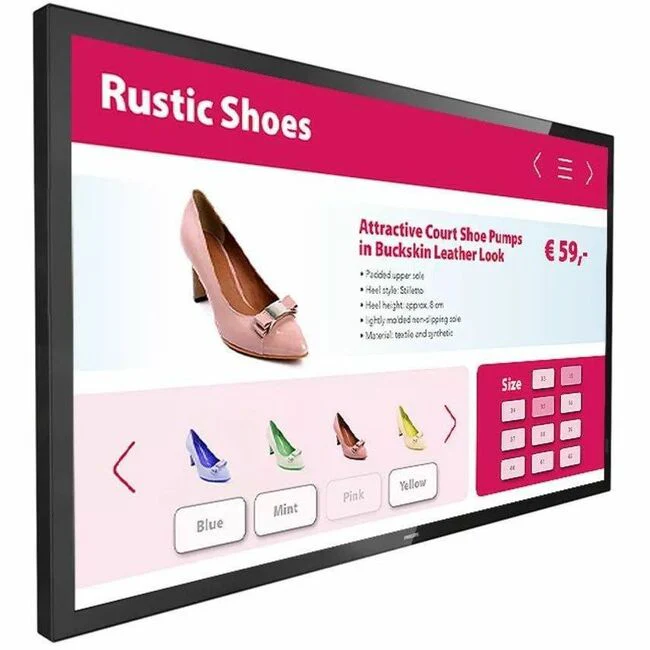 Philips Signage Solutions Multi-Touch Display - 43" LCD - Touchscreen - ARM Cortex A53 - 2 GB DDR3 SDRAM - 3840 x 2160 - 400 Nit - 2160p - HDMI - USB - DVI - Serial - Wireless LAN - Ethernet - Android 8.0