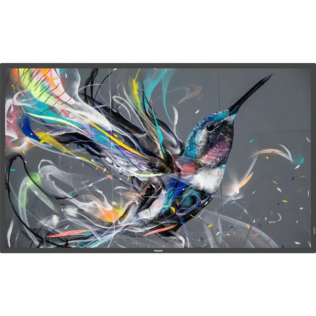 Philips Signage Solutions Q-Line Display - 85.6" LCD - ARM Cortex A53 1.10 GHz - 2 GB DDR3 SDRAM - 3840 x 2160 - Direct LED - 400 Nit - 2160p - HDMI - USB - DVI - SerialEthernet - Android 8.0 Oreo - Black