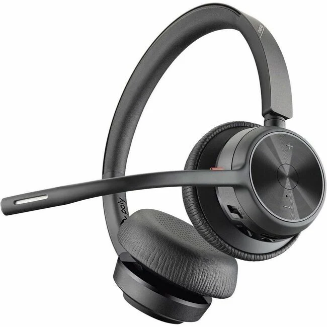 Poly Bluetooth Office Headset - Microsoft Teams Certification - Siri, Google Assistant - Stereo - USB Type C - Wired/Wireless - Bluetooth - 164 ft - 20 Hz - 20 kHz - Over-the-head - Binaural - Ear-cup - 4.92 ft Cable - Noise Cancelling, MEMS Technology, D
