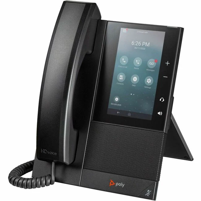 Poly CCX 500 IP Phone - Corded - Corded/Cordless - Bluetooth - Black - VoIP - 2 x Network (RJ-45) - PoE Ports