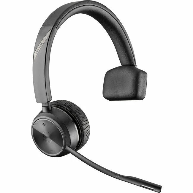 Poly Savi 7210 Office Headset - Mono - Wireless - DECT 6.0 - 393.7 ft - On-ear - Monaural - Ear-cup - Noise Cancelling, Omni-directional Microphone - Noise Canceling - Black