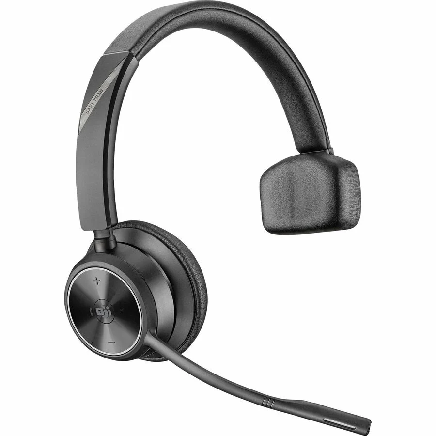 Poly Savi 7300 Office 7310 Headset - Microsoft Teams Certification - Mono - Wireless - DECT - 590.6 ft - 20 Hz - 20 kHz - On-ear, Over-the-head - Monaural - Ear-cup - Noise Cancelling Microphone