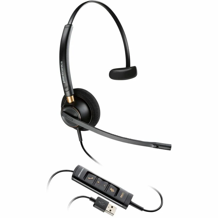 Poly Smarter Headsets For Call Centers - Microsoft Teams Certification - Mono - USB Type A, USB Type C - Wired - Over-the-head - Monaural - Ear-cup - 6.83 ft Cable