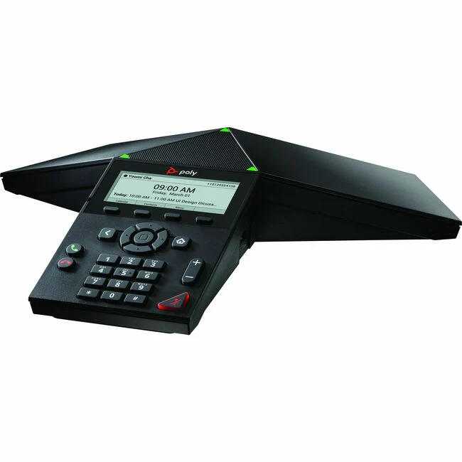 Poly Trio 8300 IP Conference Station - Corded/Cordless - Wi-Fi, Bluetooth - Black - TAA Compliant - VoIP - 1 x Network (RJ-45) - PoE Ports