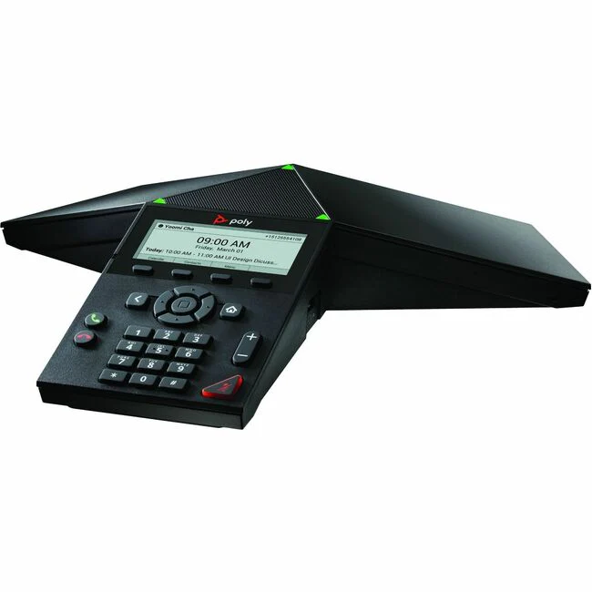 Poly Trio 8300 IP Conference Station - Corded/Cordless - Wi-Fi, Bluetooth - Black - TAA Compliant - VoIP - IEEE 802.11a/b/g/n - 1 x Network (RJ-45) - PoE Ports