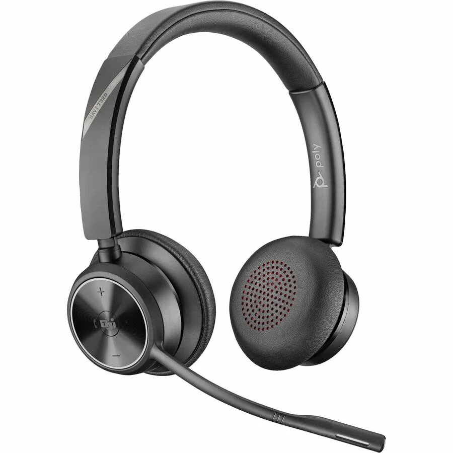 Poly Ultra-Secure Wireless DECT Headset System - Microsoft Teams Certification - Stereo - Wireless - DECT 6.0 - 180 ft - 20 Hz - 20 kHz - Over-the-head - Binaural - Ear-cup - Noise Cancelling Microphone